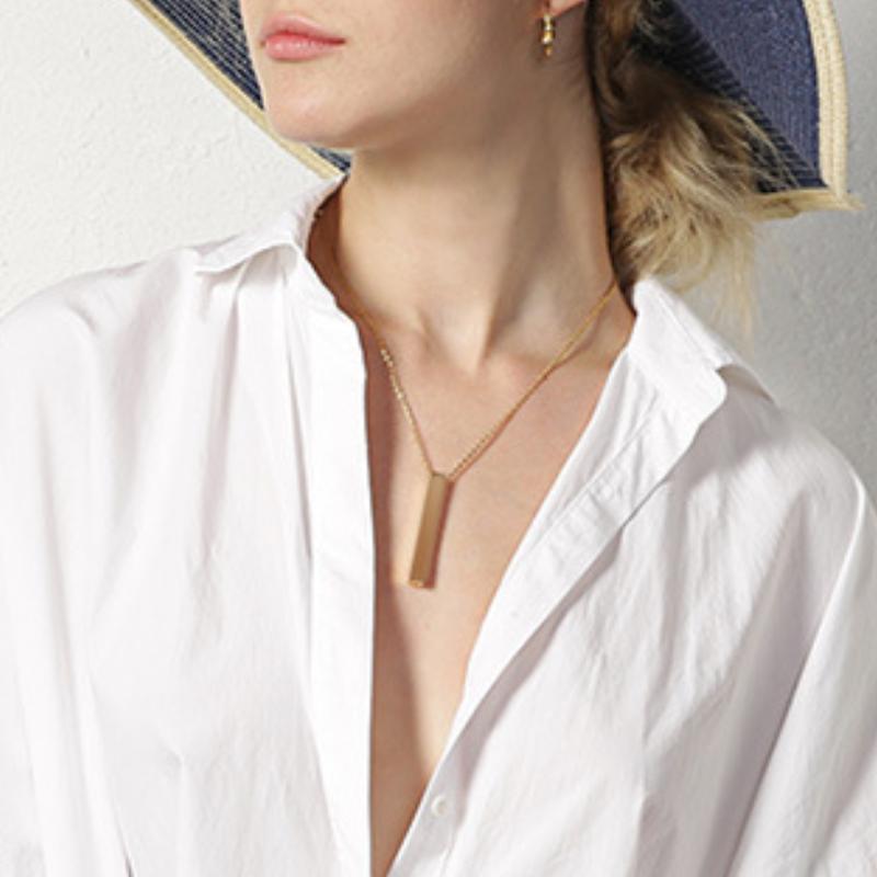 Collier en acier inoxydable avec barre longue vierge de 50 x 6 mm