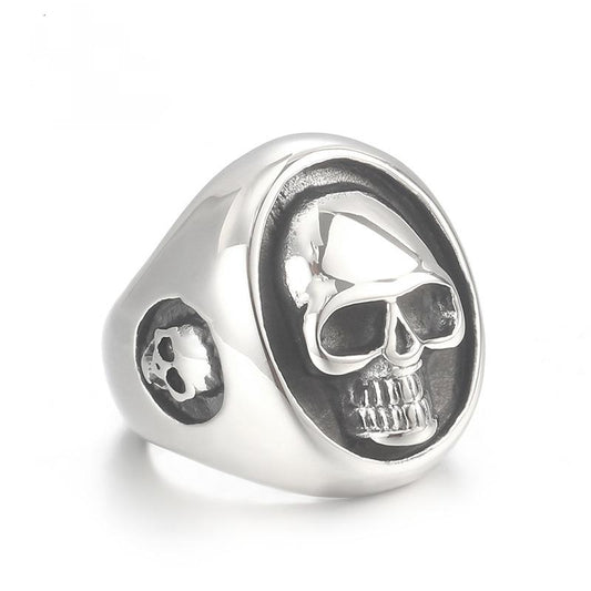 Stainless Steel Exposed Teeth Skull Ring