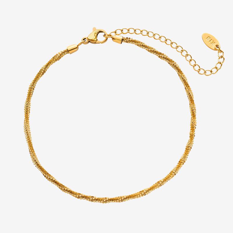 18K Gold PVD Stainless Steel Rope Chain Anklet