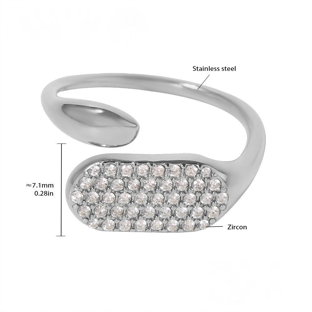 Bague manchette en acier inoxydable et oxyde de zirconium
