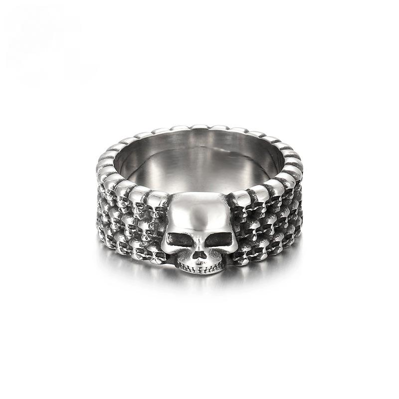 Stainless Steel Retro Skull Ring