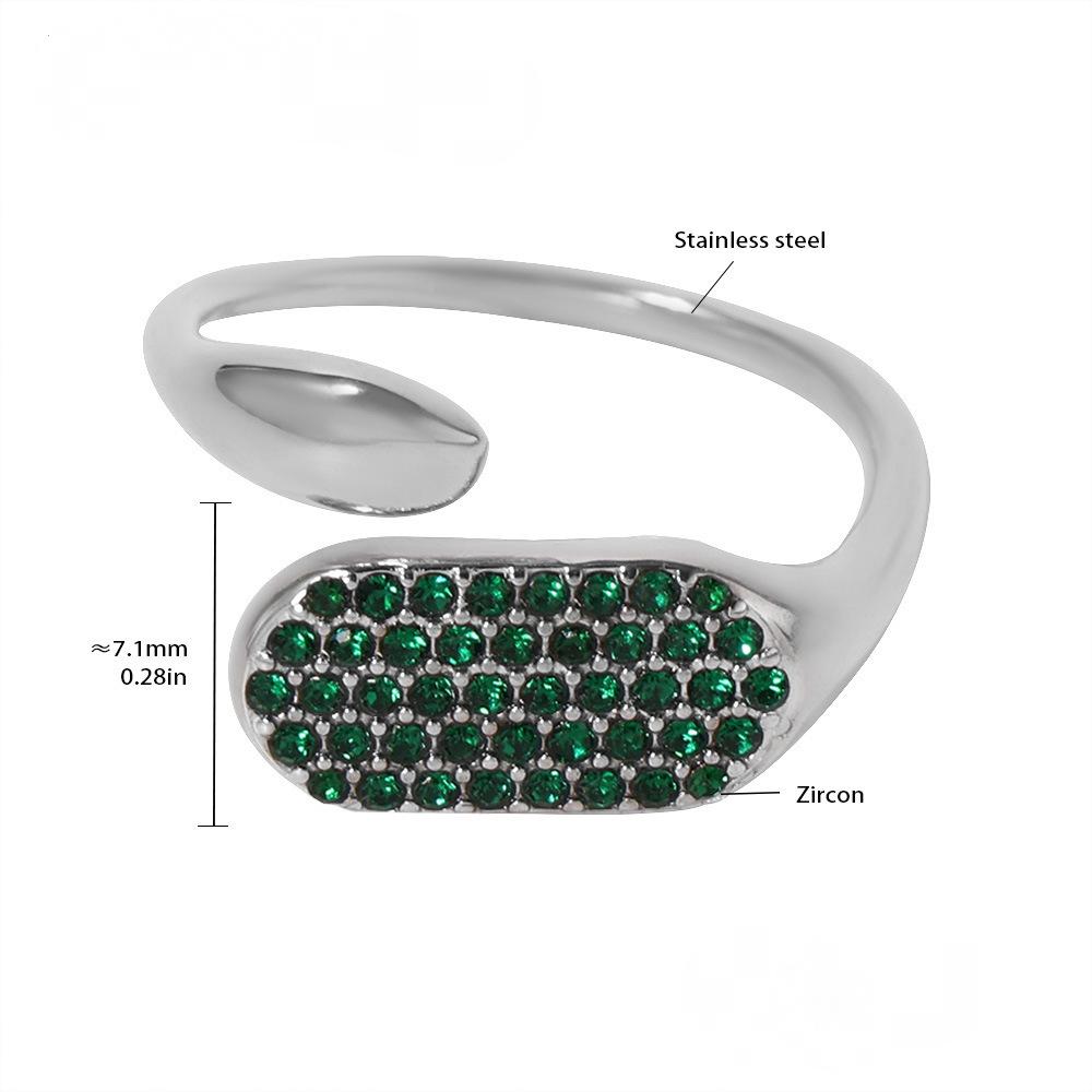 Bague manchette en acier inoxydable et oxyde de zirconium