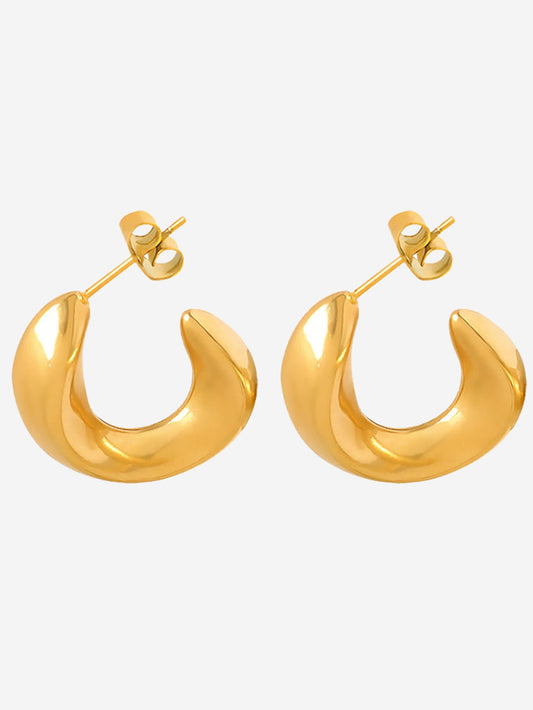 18K Gold PVD U-shaped Stud Earrings