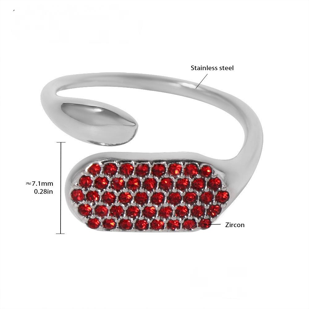 Bague manchette en acier inoxydable et oxyde de zirconium