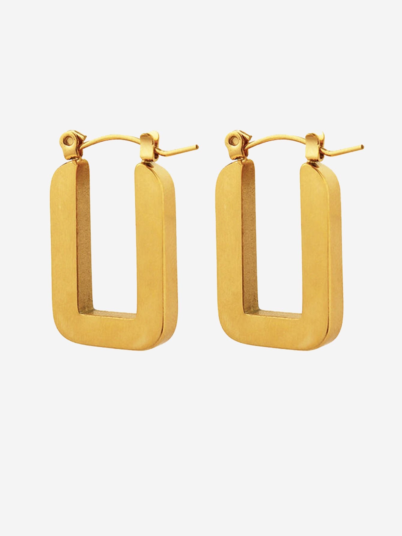 Boucles d'oreilles créoles en or 18 carats brossé PVD