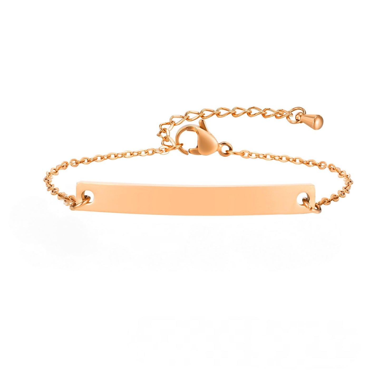 Stainless Steel Curved Bar Blank Bracelet