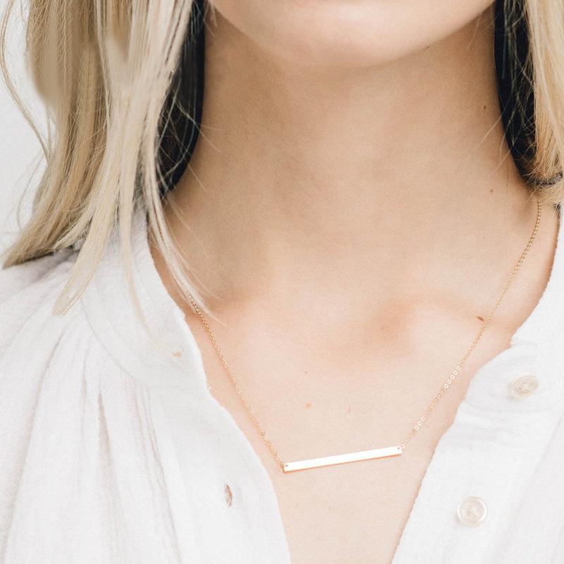Stainless Steel 40x3mm Blank BarNecklace