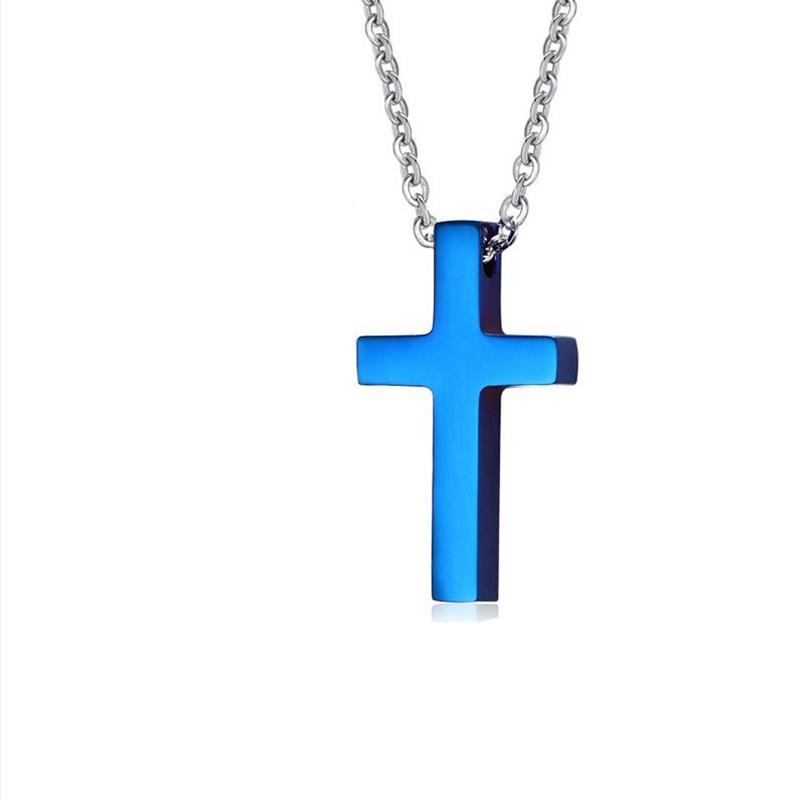 Stainless Steel Minimalist Cross Blank Necklace