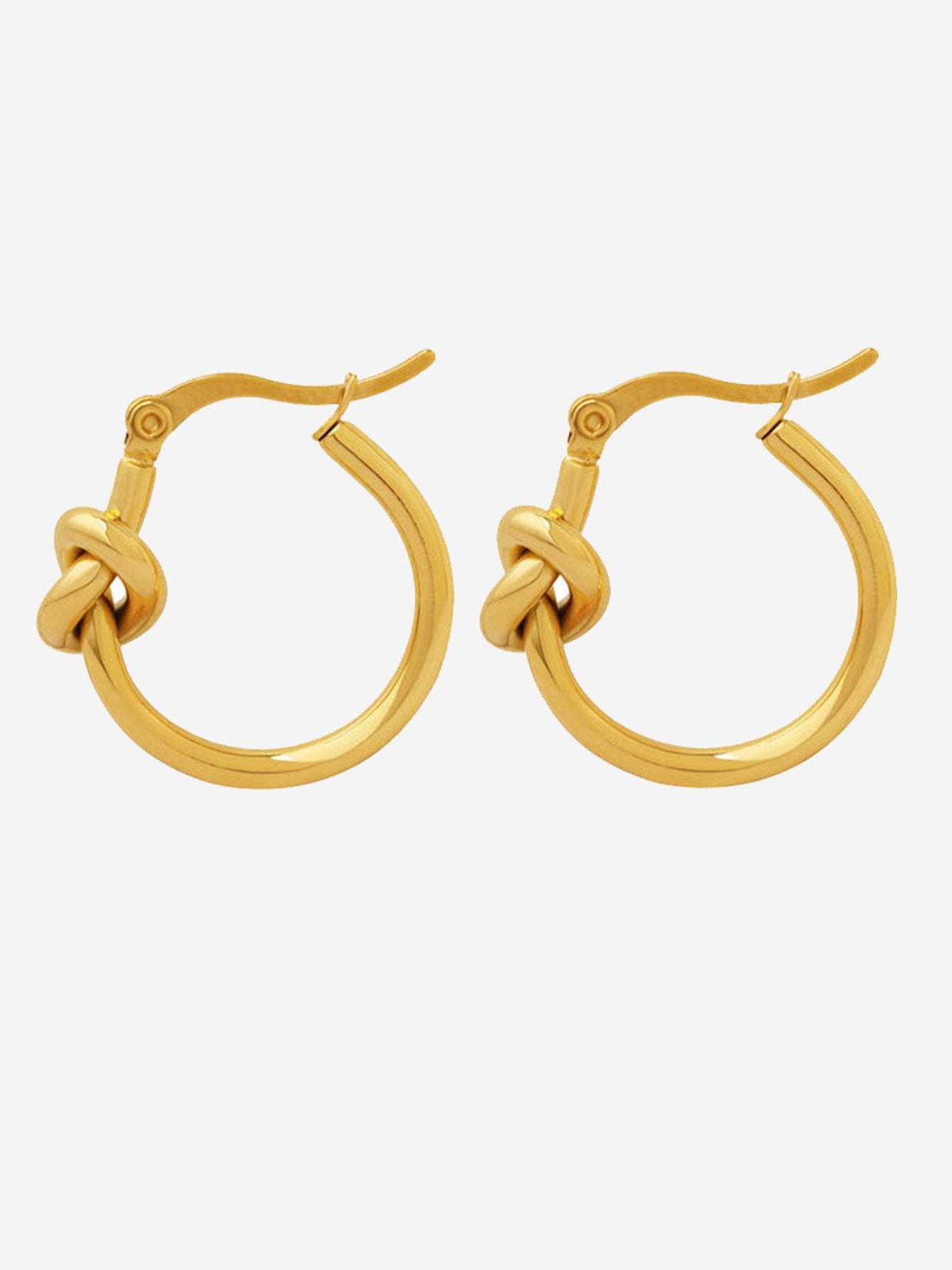 18K Gold PVD Knotted Hoop Earrings
