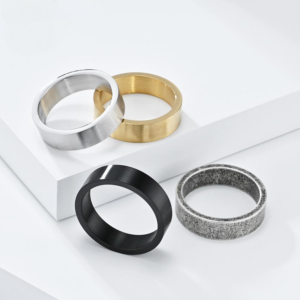 6mm Matte Stainless Steel Blank Ring