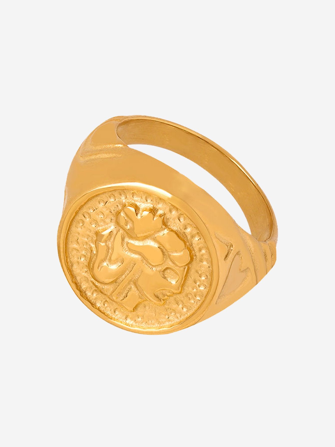 Round Portrait Relief Ring