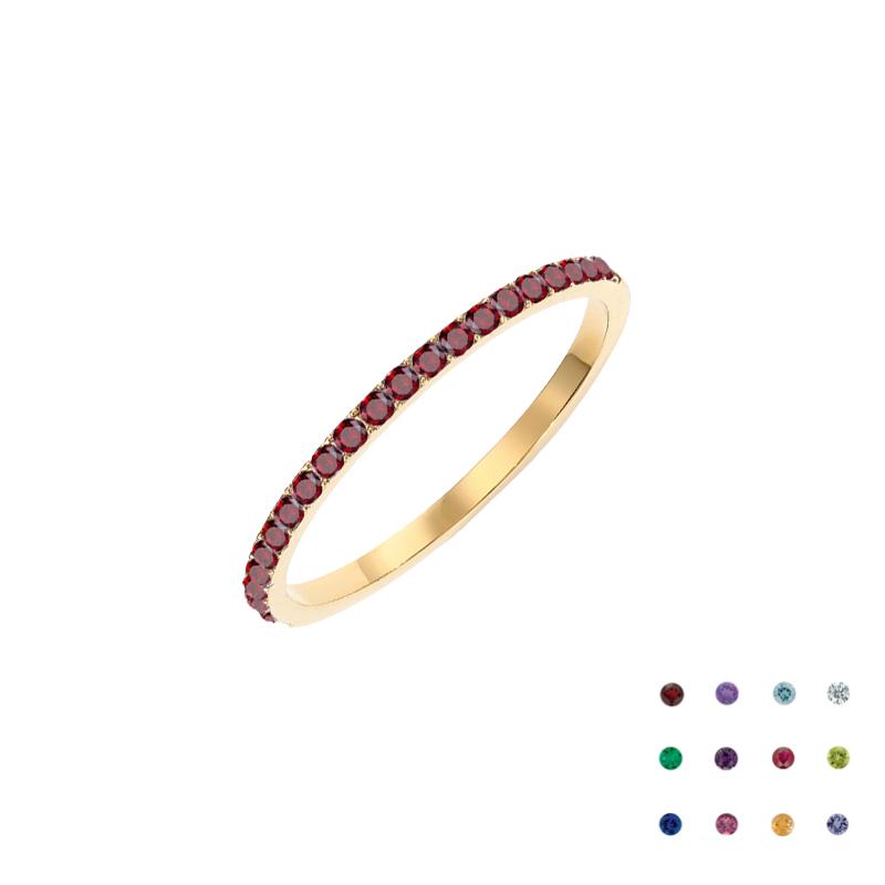 Stacking Stainless Steel Birthstone Ring
