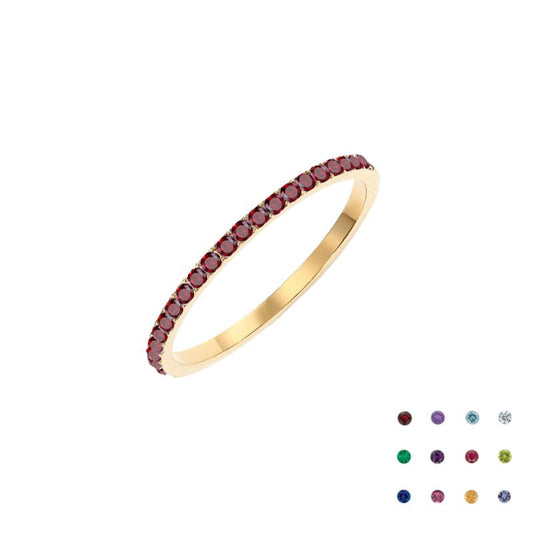 Stacking Stainless Steel Birthstone Ring