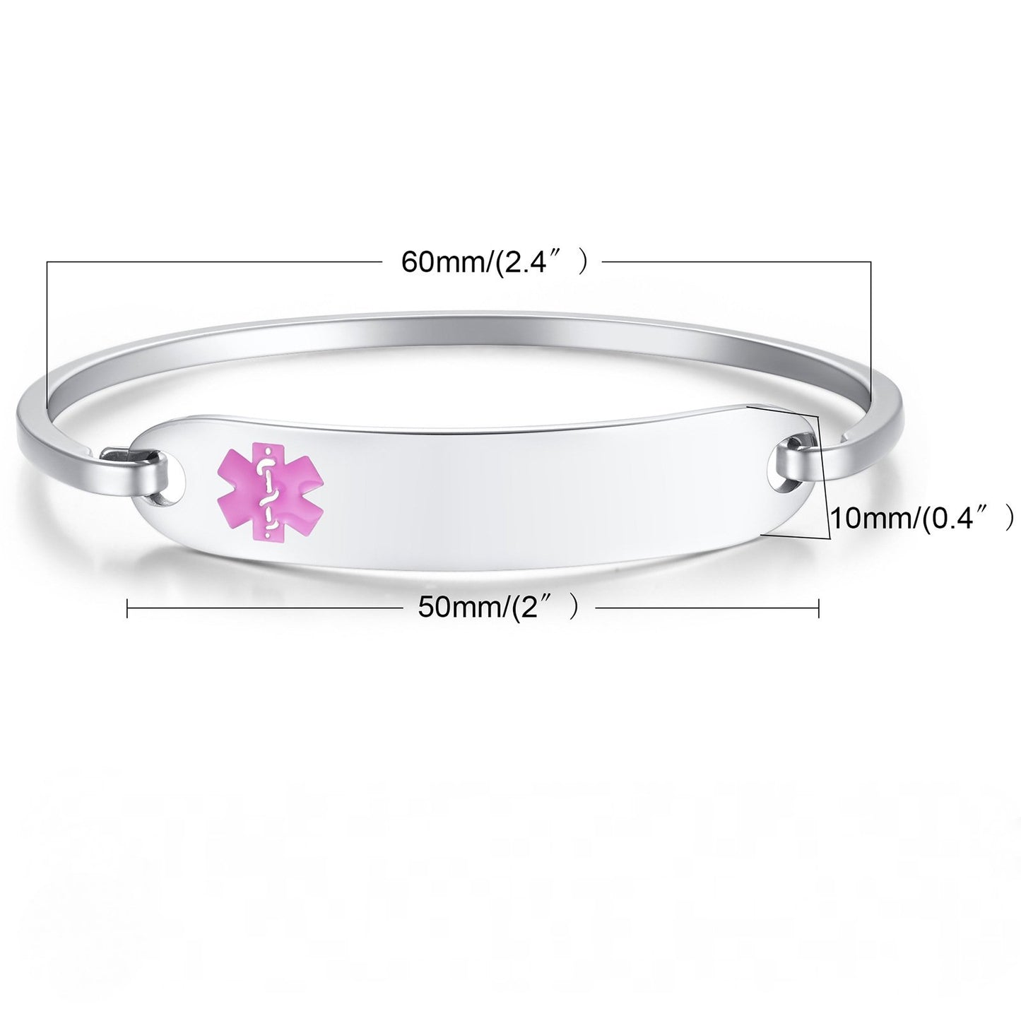 Stainless Steel Medical ID Blank Bangle