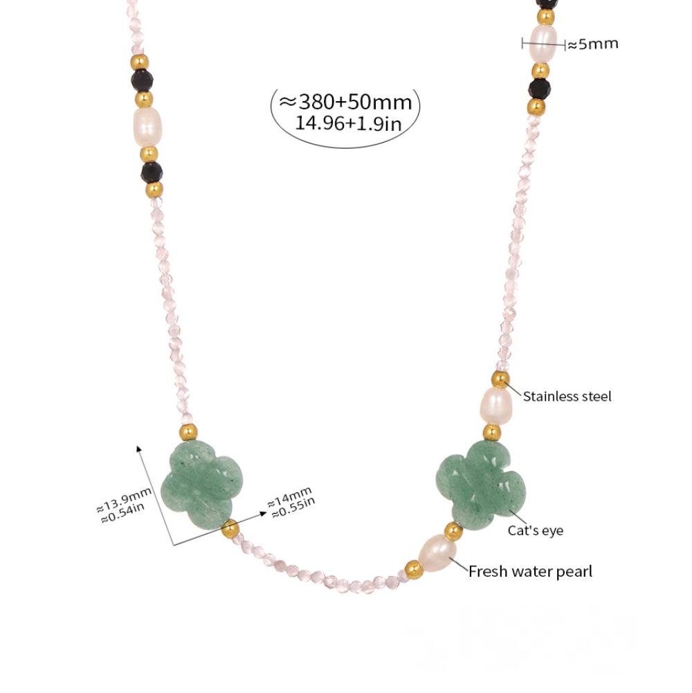 Tiger Eye Freshwater Pearl Beaded Necklace