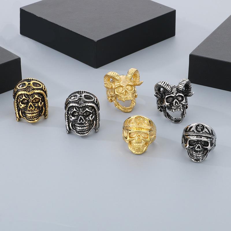 Stainless Steel Legion Skull Ring