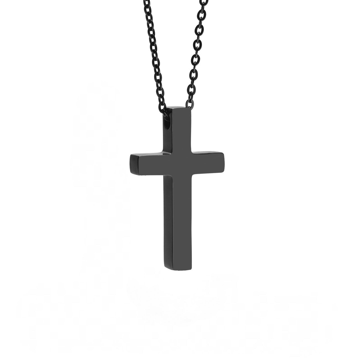 Stainless Steel Minimalist Cross Blank Necklace