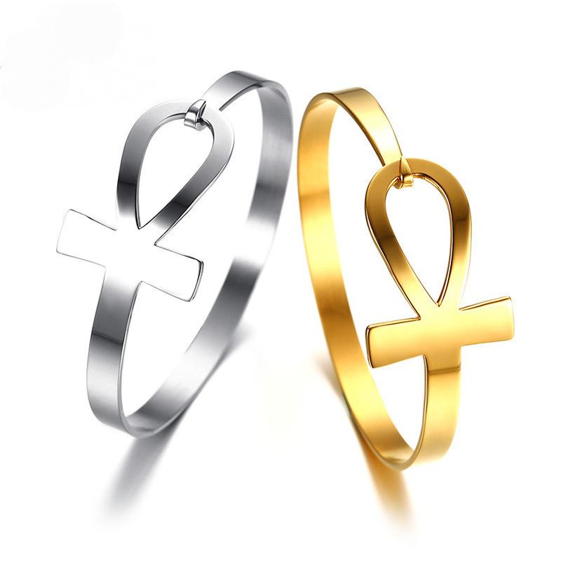 Stainless Steel Cross Blank Bracelet