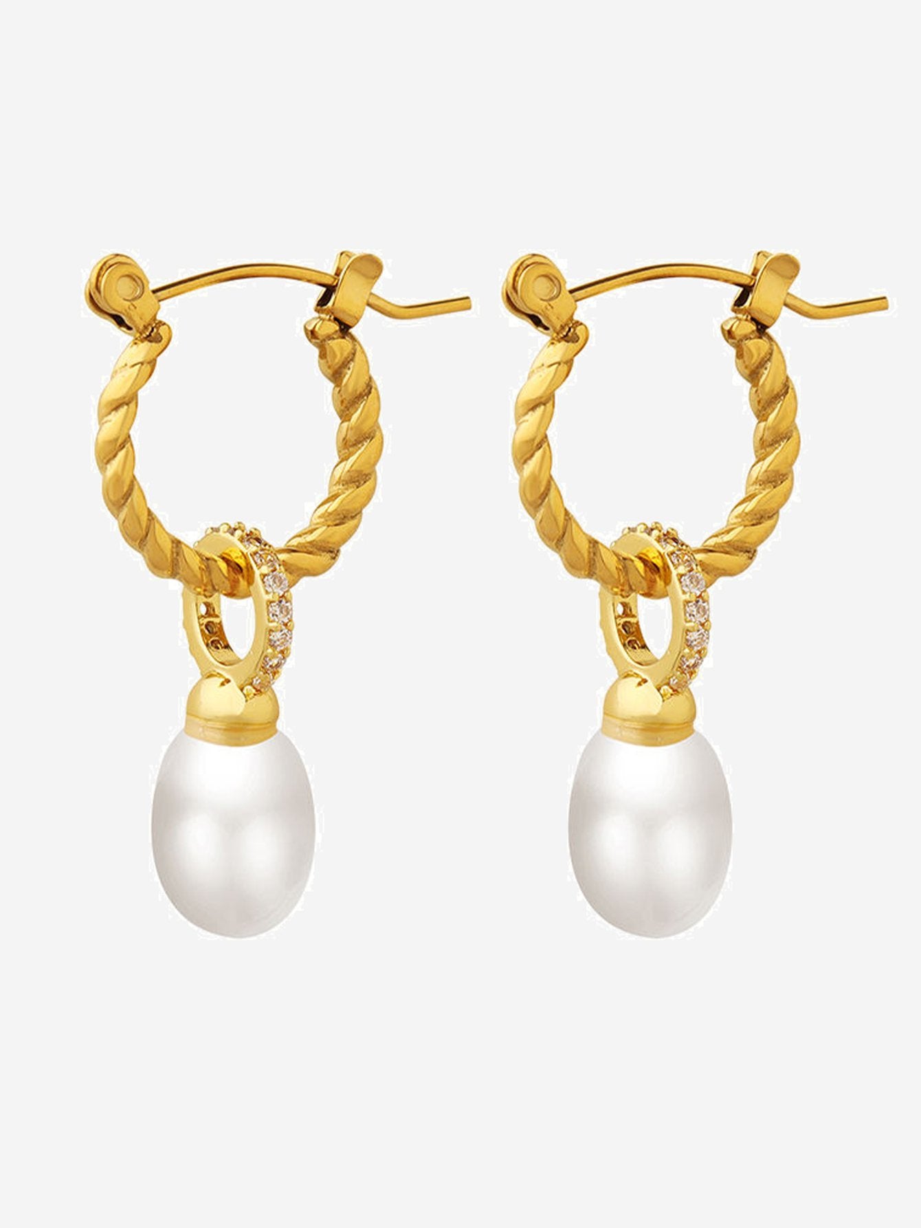 Thread Single Imitation Pearl Dangle Earrings