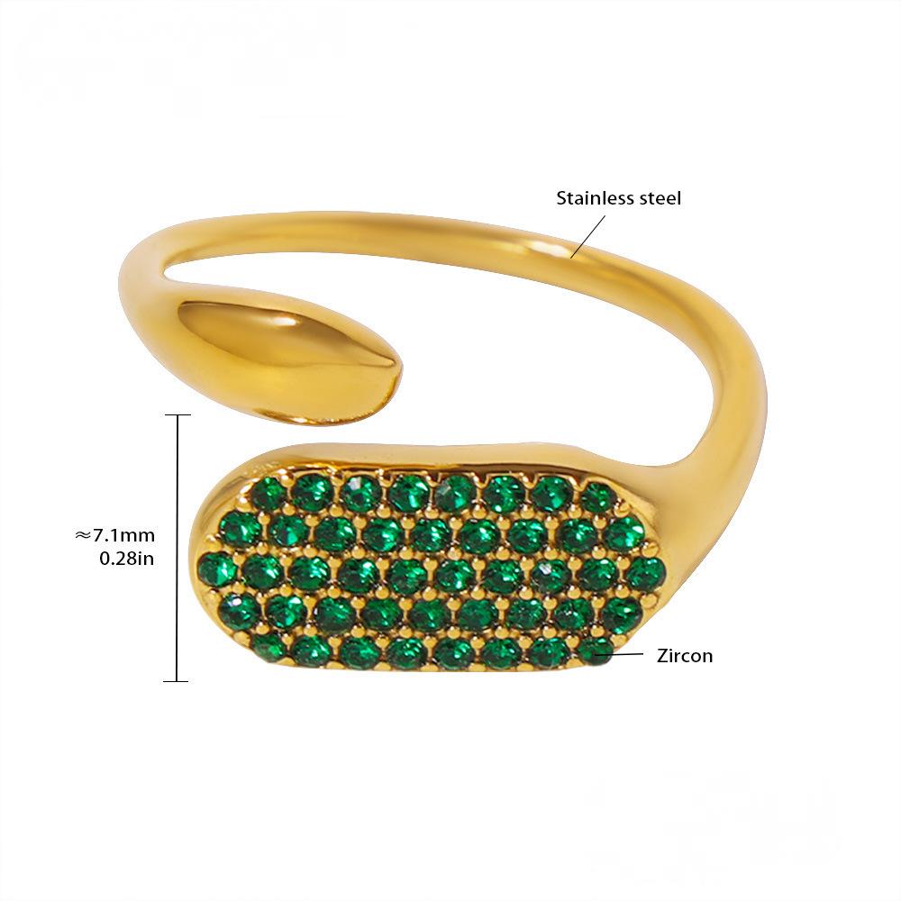 Bague manchette en acier inoxydable et oxyde de zirconium