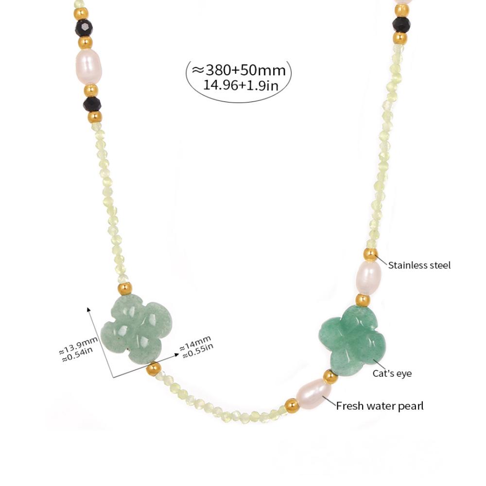 Tiger Eye Freshwater Pearl Beaded Necklace