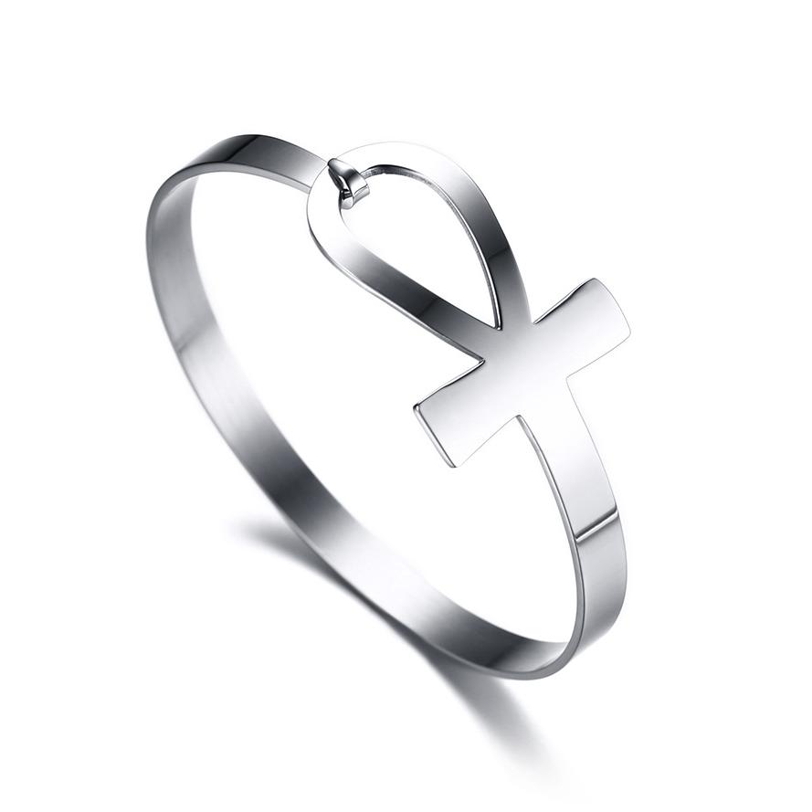 Stainless Steel Cross Blank Bracelet