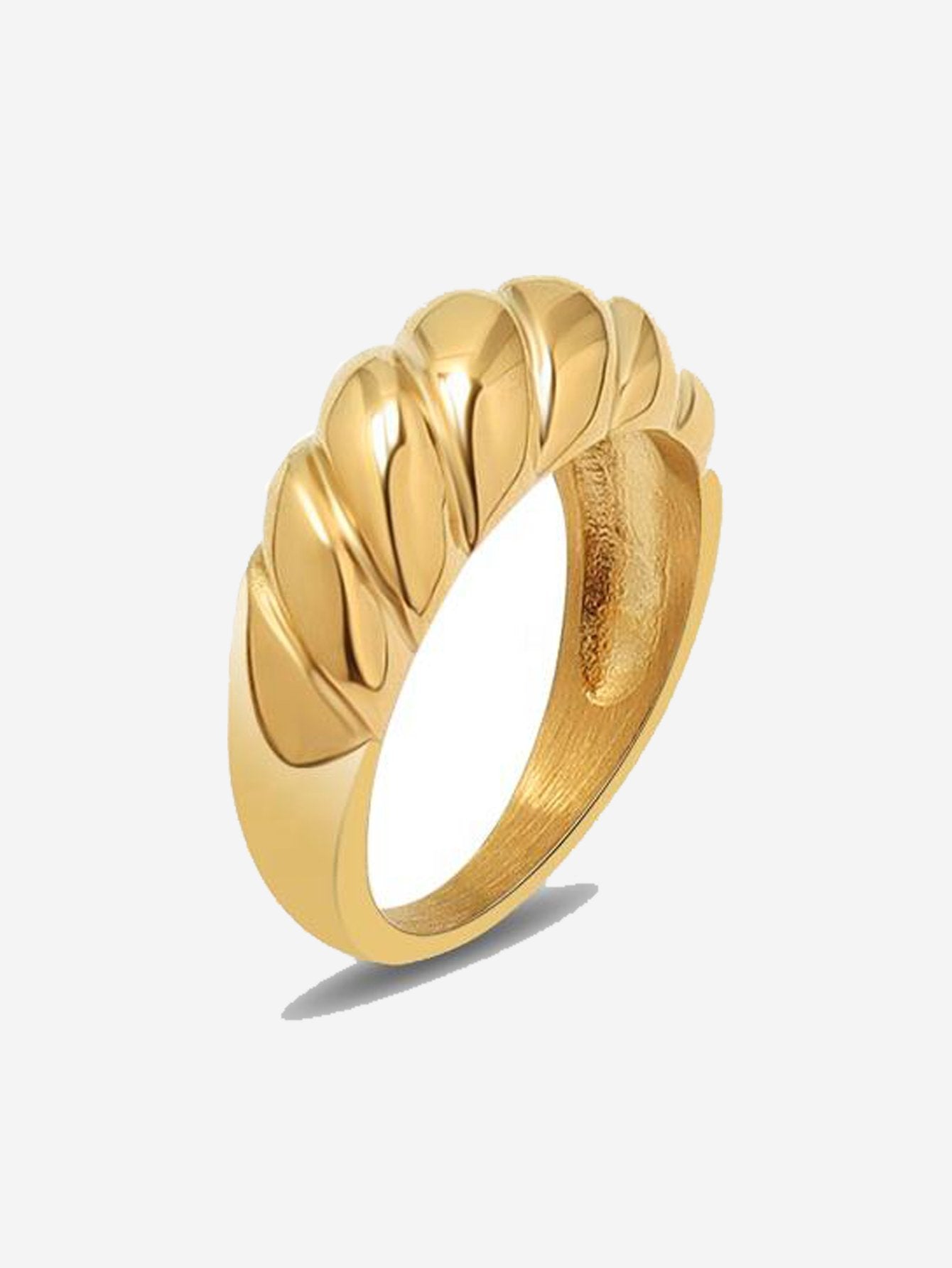 Thread Ring 18K Gold PVD Coated