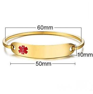 Stainless Steel Medical ID Blank Bangle