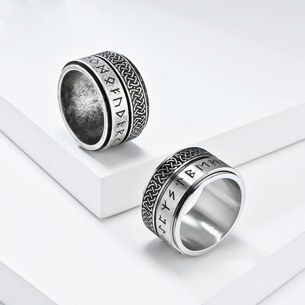 Celtic Knot Stainless Steel Spinner Viking Ring