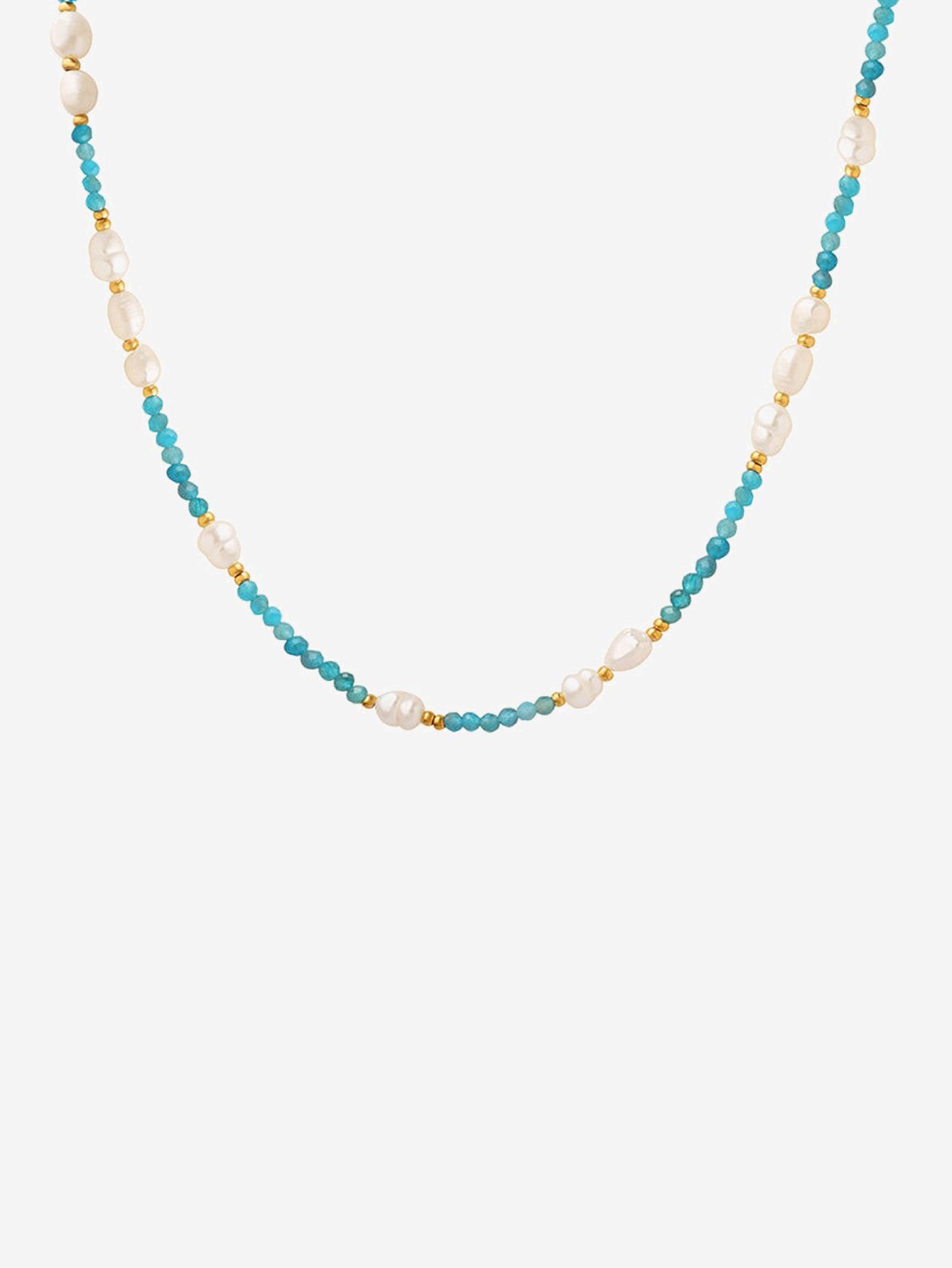 Freshwater Pearl Blue Natural Stone Handmade Necklaces