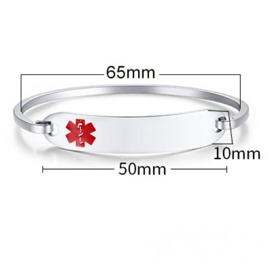 Stainless Steel Medical ID Blank Bangle