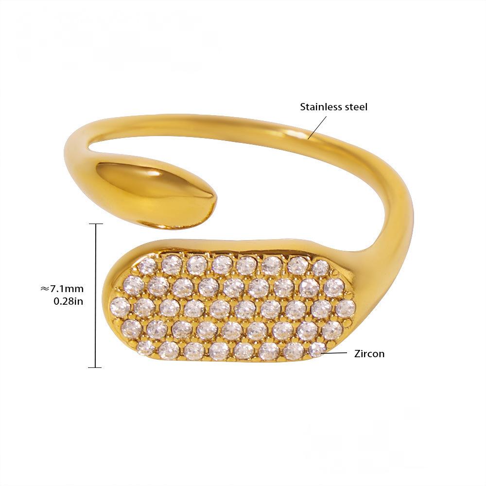 Bague manchette en acier inoxydable et oxyde de zirconium