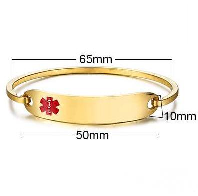 Stainless Steel Medical ID Blank Bangle