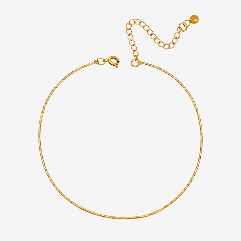 18K Gold PVD Snake Stainless Steel Anklet