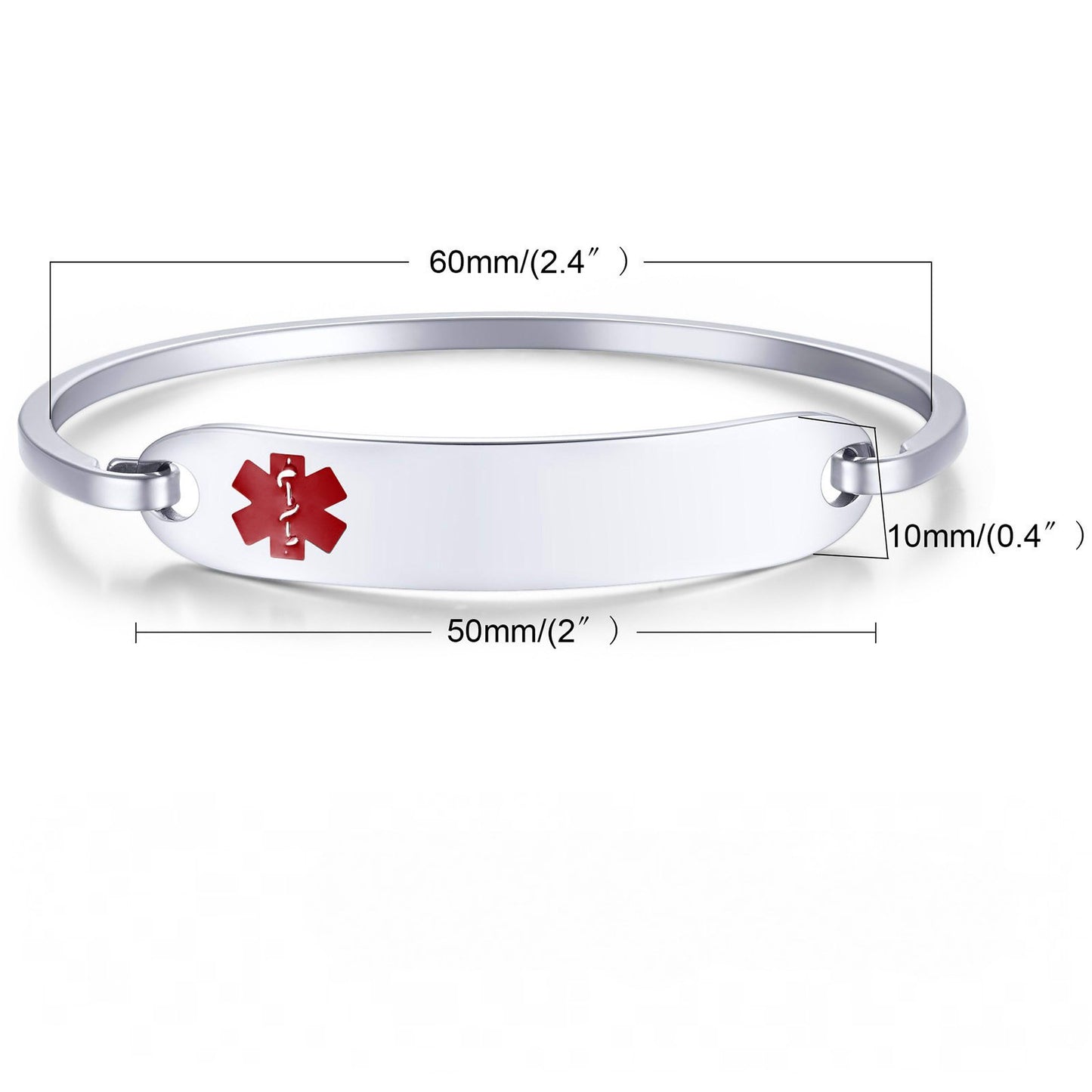 Stainless Steel Medical ID Blank Bangle