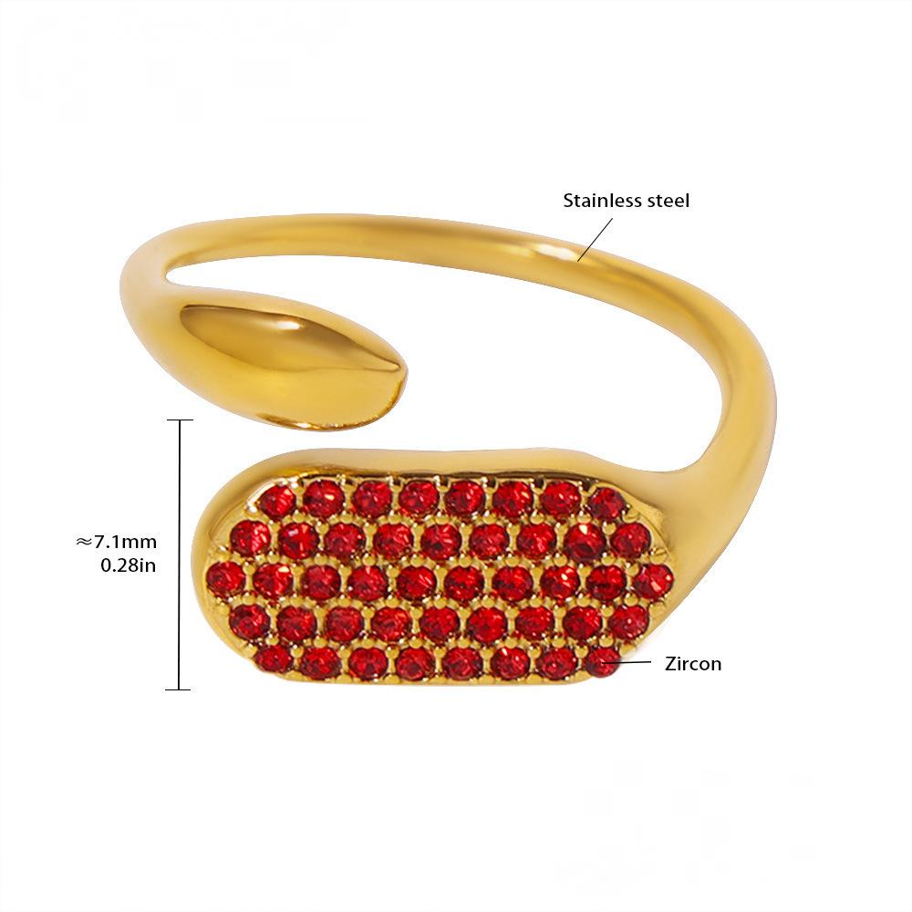 Bague manchette en acier inoxydable et oxyde de zirconium
