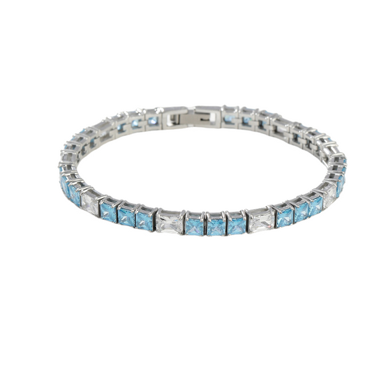 3x3MM Square Cubic Zirconia Tennis Bracelet