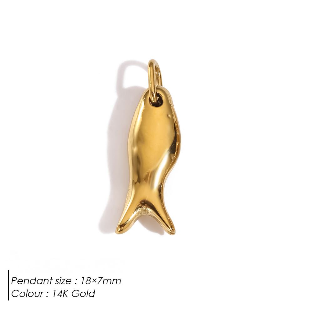 Stainless Steel Double-sided Ocean Series DIY Pendant