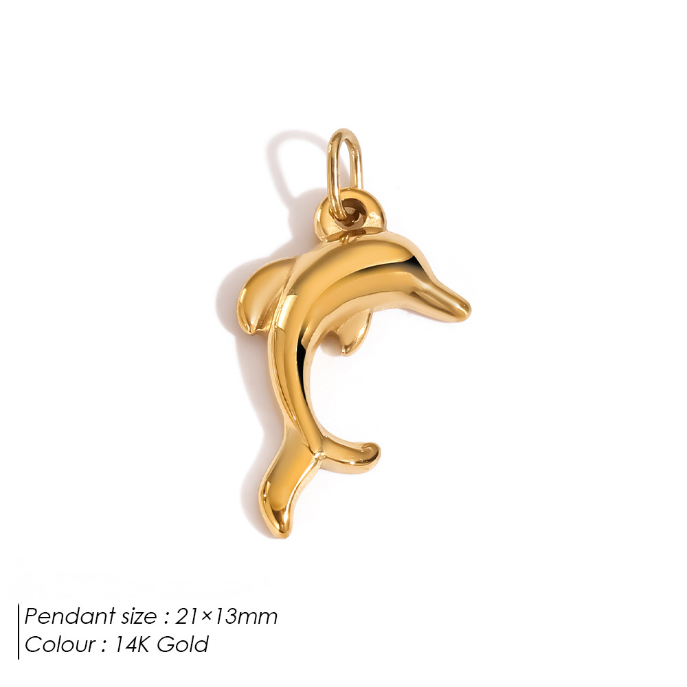 Stainless Steel Double-sided Ocean Series DIY Pendant