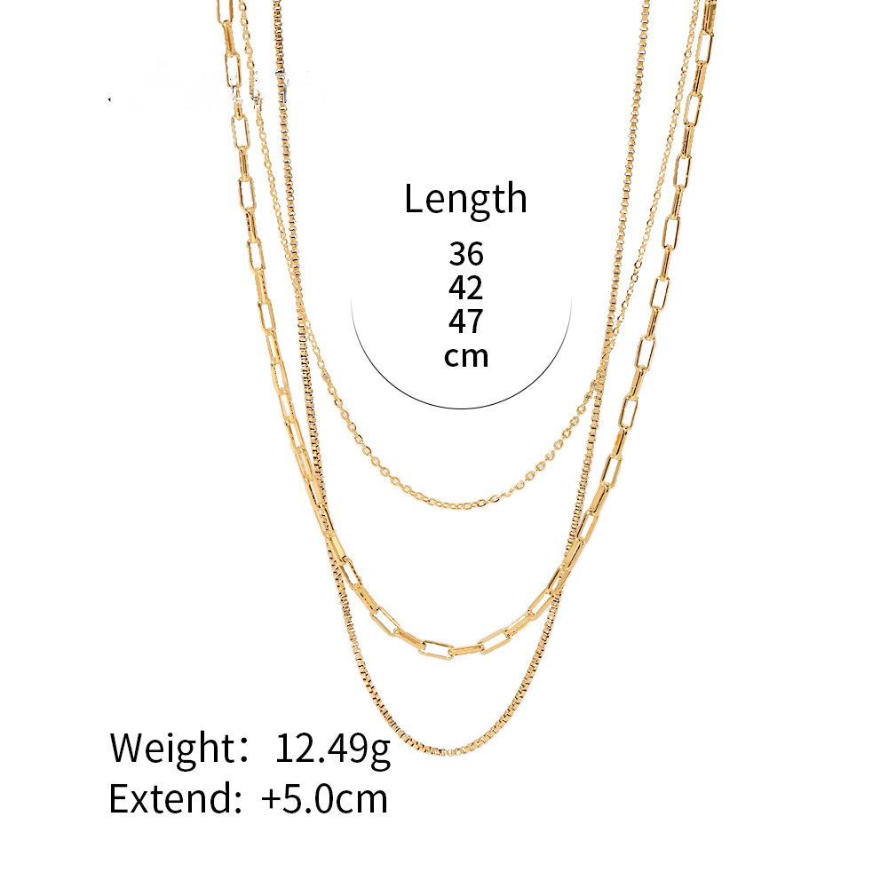 Stainless Steel 18K Gold PVD Layered Necklace