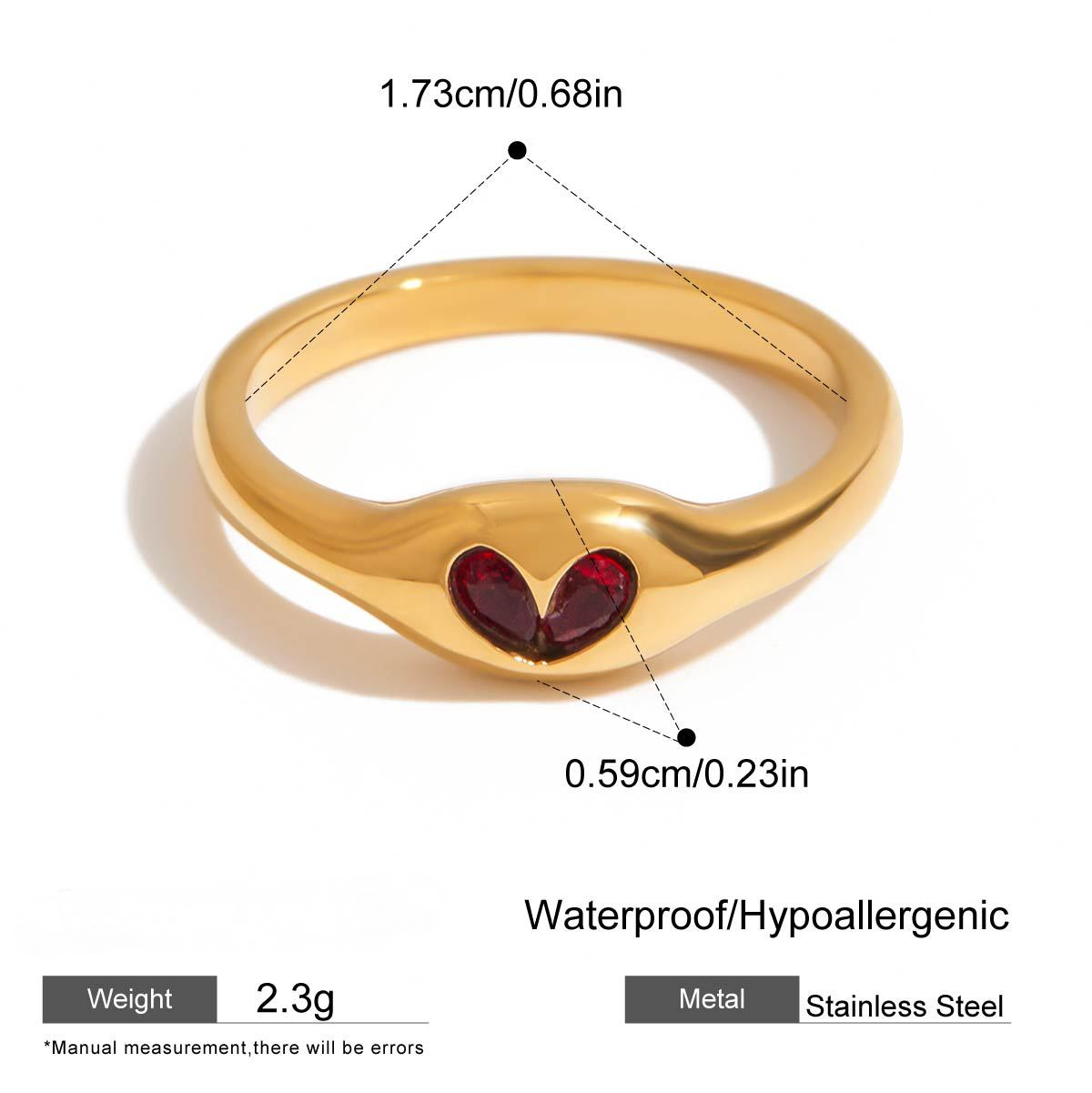 Stainless Steel Cubic Zirconia Band Ring
