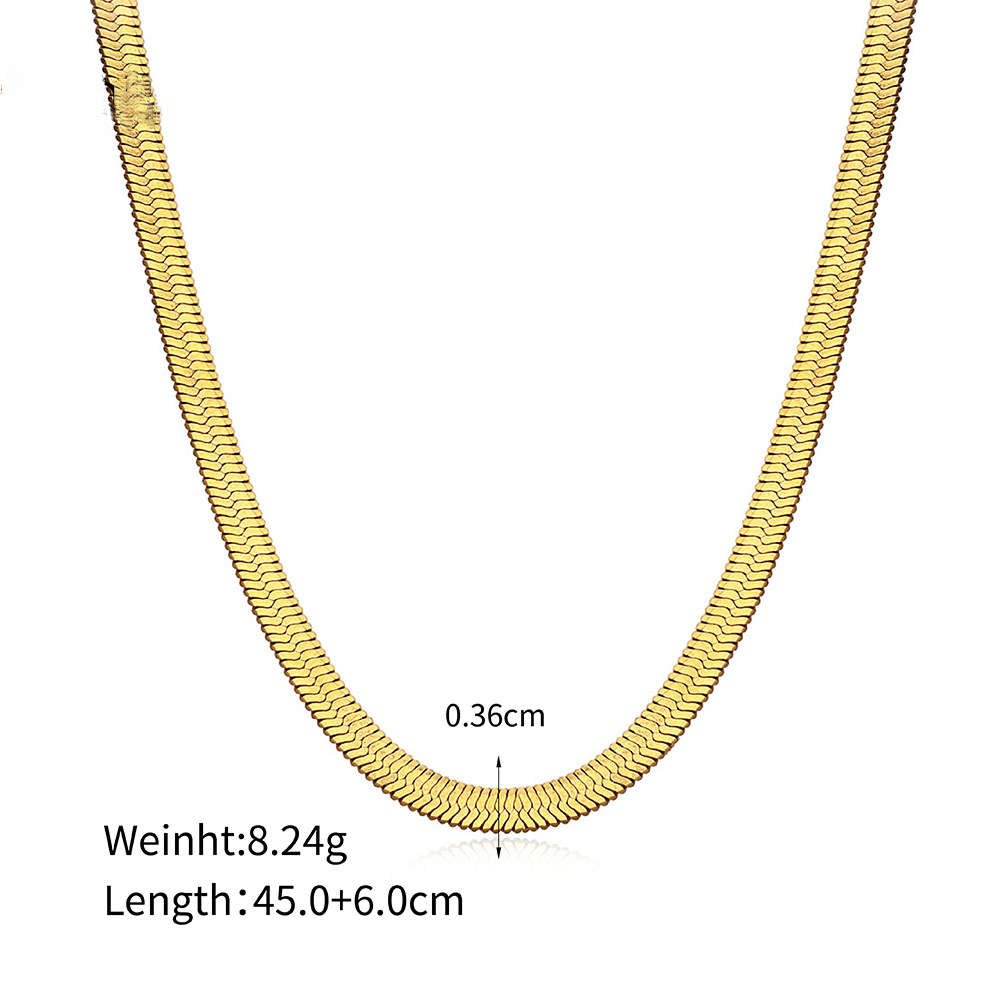 Stainless Steel Stacked Snake Chain Necklace