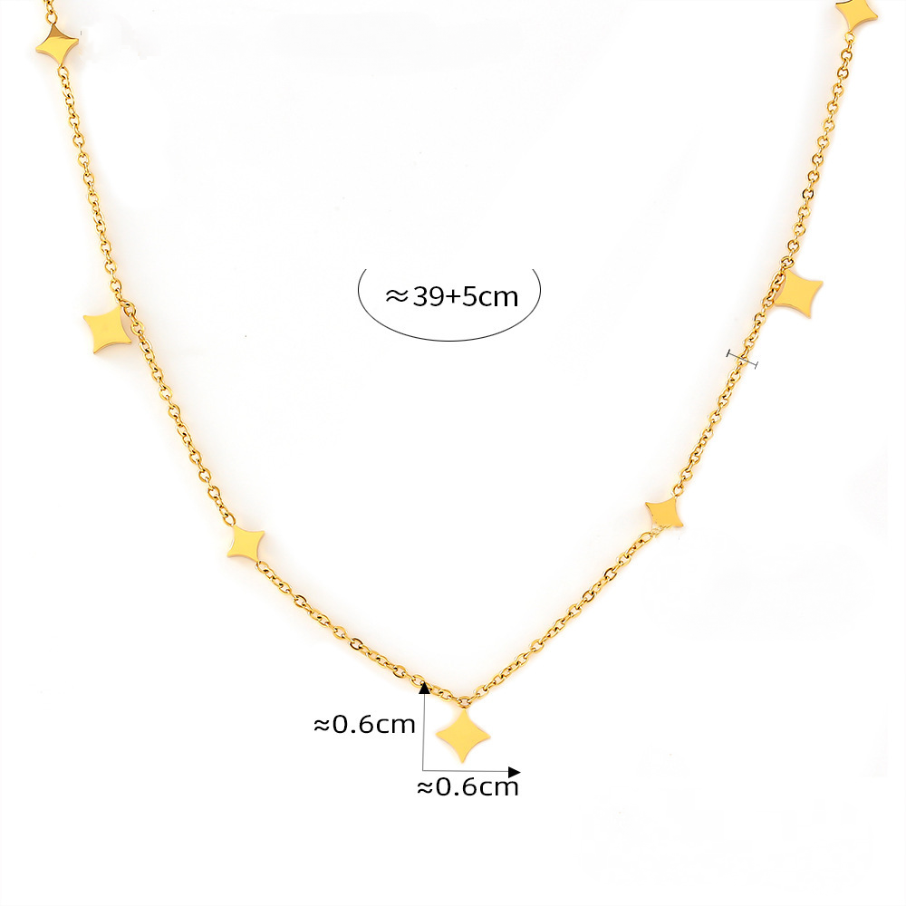 Stainless Steel Stackable Star Charm Necklace