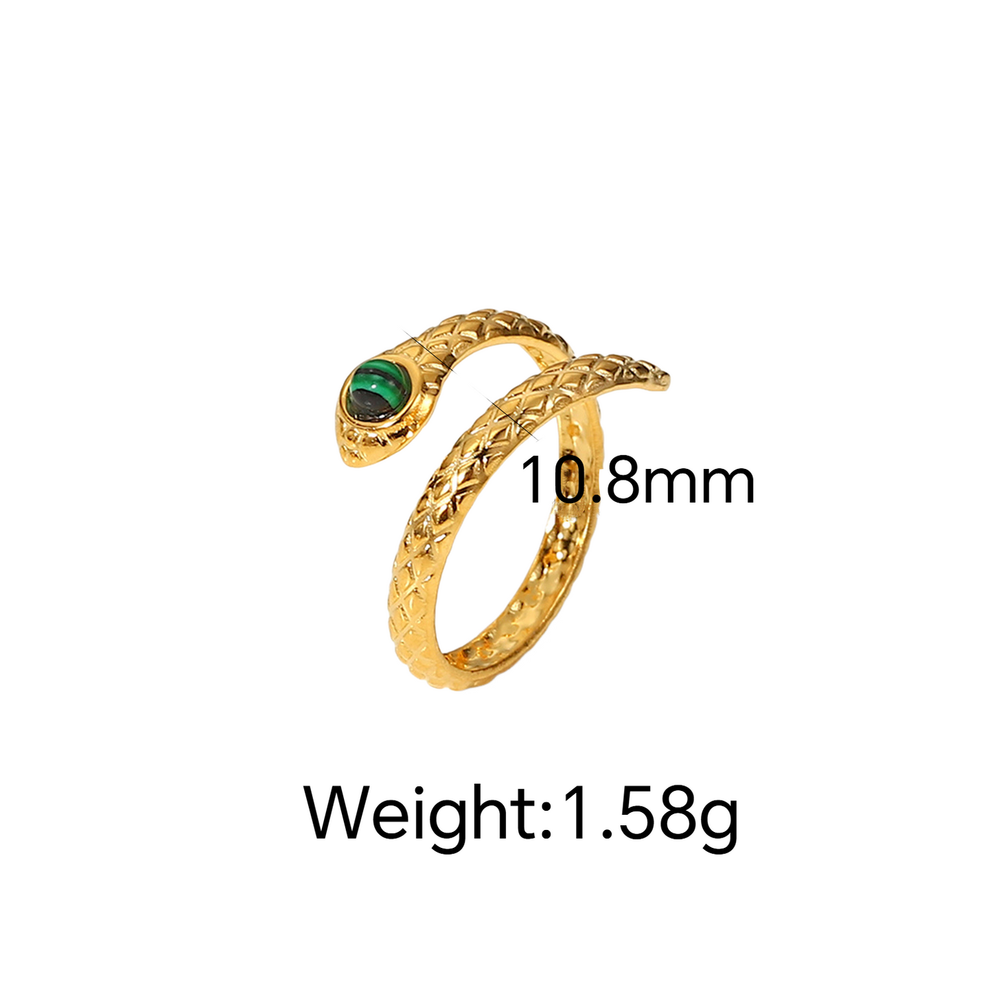 Stainless Steel Green Cubic Zirconia Ring Combination