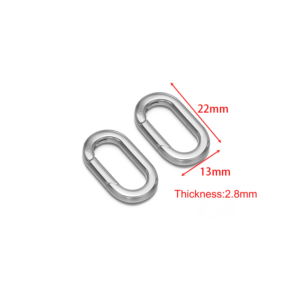 Stainless Steel Heart-shaped Oval Carabiner-2 Pack