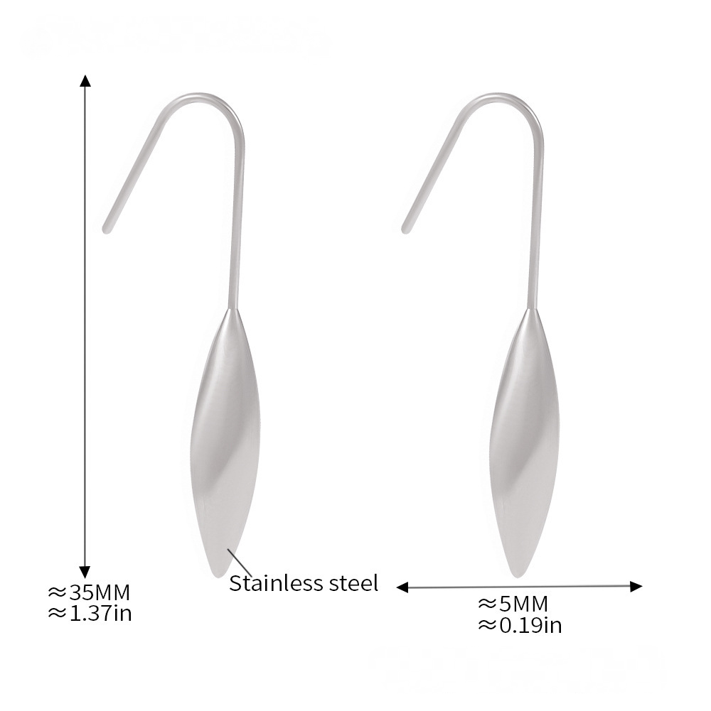 Stainless Steel Water Drop Shape Drop Earrings