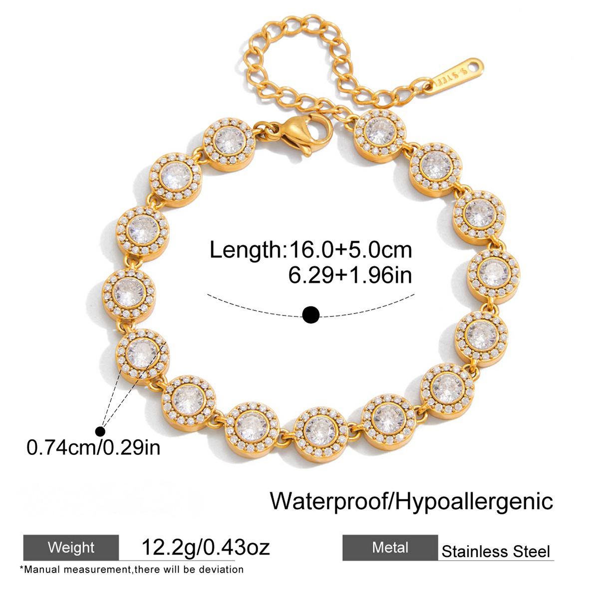 Stainless Steel Cubic Zirconia Tennis Bracelet Collection