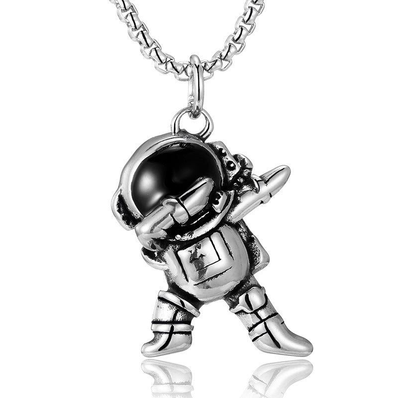 Stainless Steel Astronaut Pendant Necklace