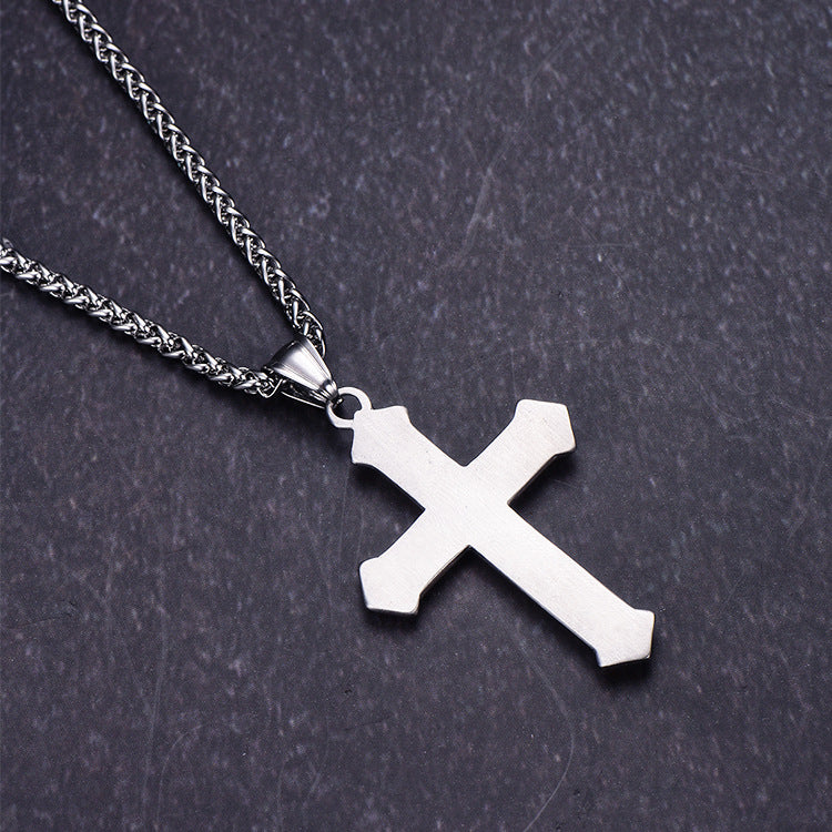 Men's Skull Cross Stainless Steel Necklace