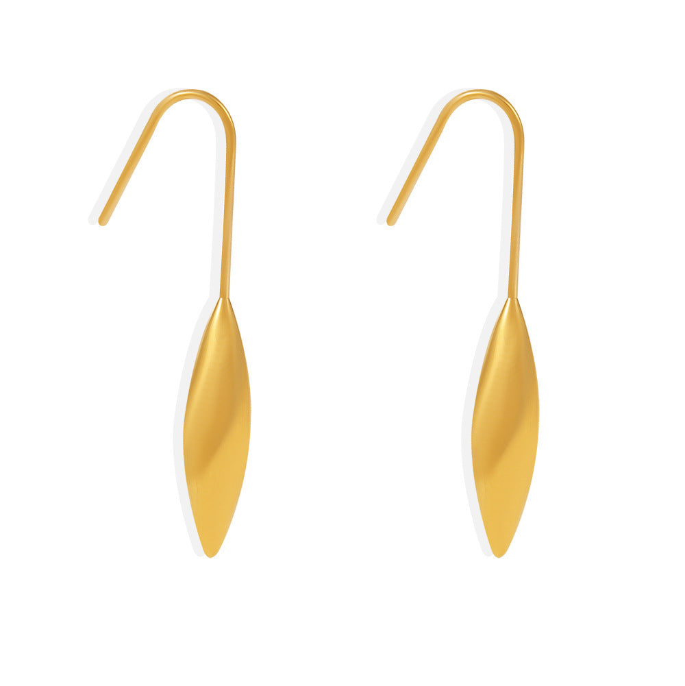 Stainless Steel Water Drop Shape Drop Earrings